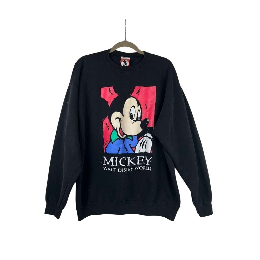 Vintage The Walt Disney Company Men's XXL Mickey Mouse Sweatshirt Black Unisex